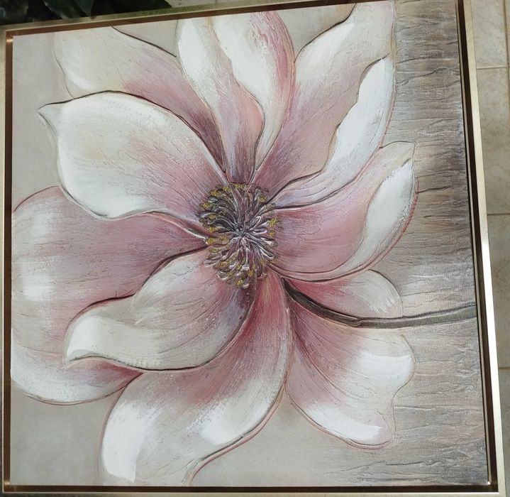 Quadros decorativos pintura em tela com relevo