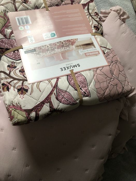 Narzuta 200x220 nowa zestaw poduszki smuke