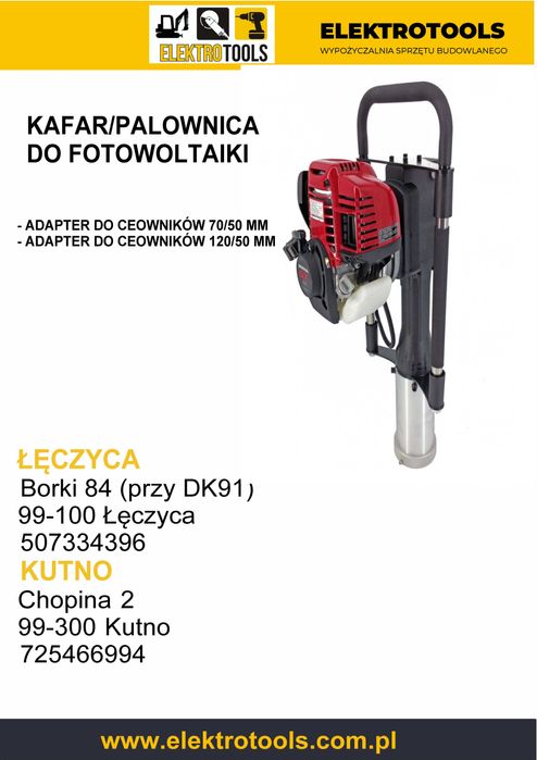Wiertnica glebowa świder glebowy wynajem wypożyczenie