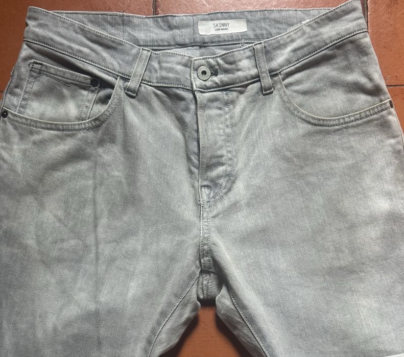 Calças ganga H&M cinzentas