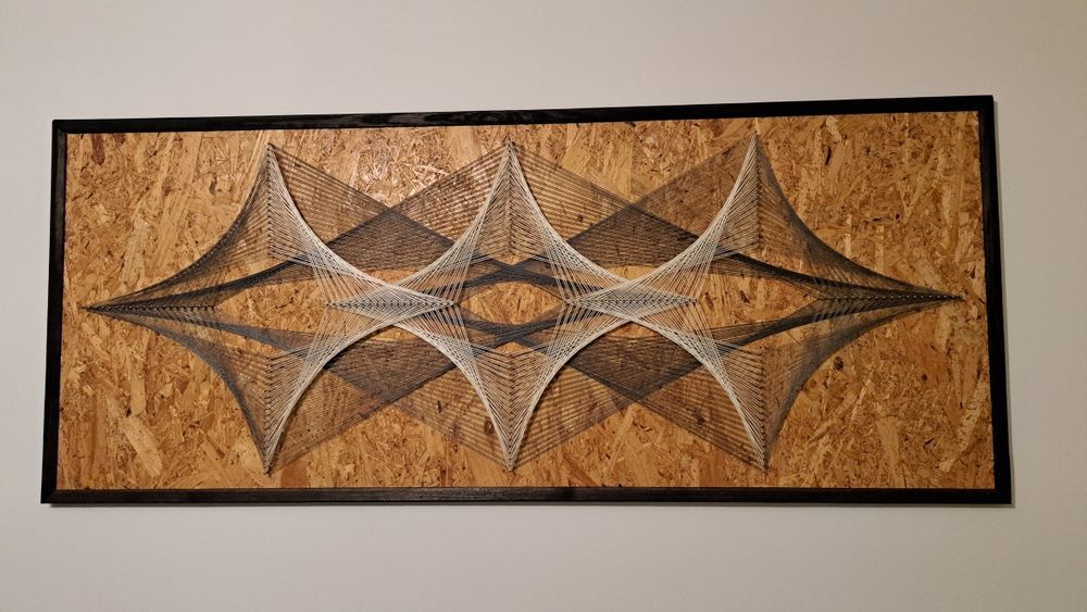 Obraz, plakat, rękodzieło. String art, obraz zaplatany sznurkiem