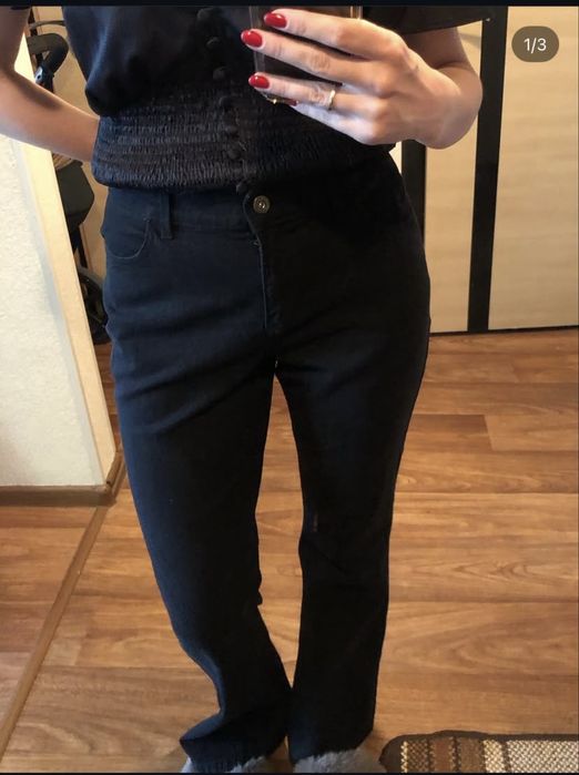 Джинси Zara Mango H&M чорні,сині М,Л 36-38.Mom,прямі,кльош