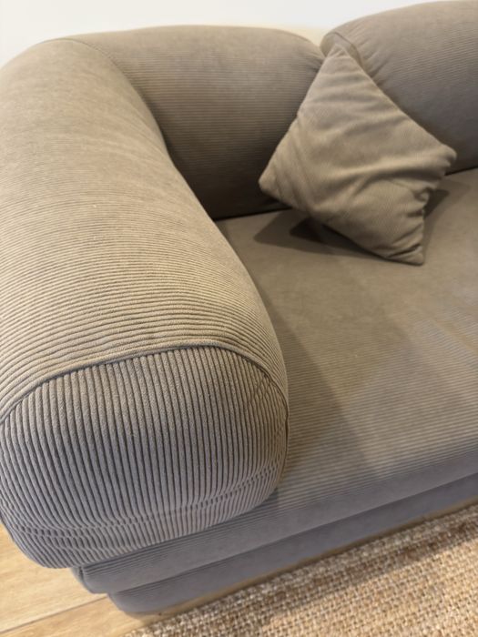 Sofa-cama veludo Teddy castanho  150cm