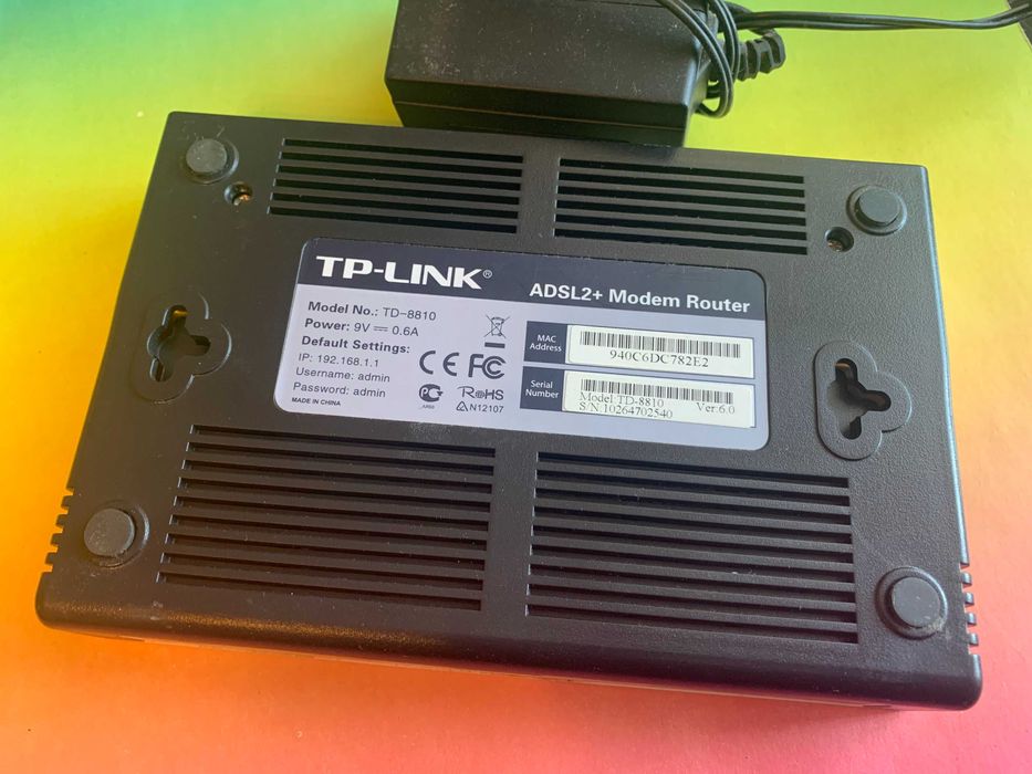 TP-LINK ADSL2+модем роутер