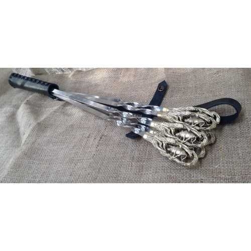 Премиум подарок мужчине! Шампуры Кабан. Литые ручки из бронзы. Шампура