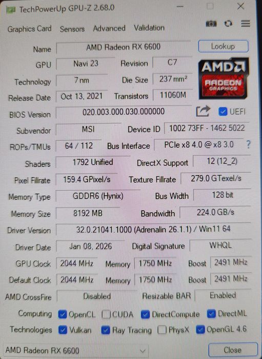 PC Gamer Full HD | Ryzen 5 + RX 6600 | 16GB RAM | SSD NVMe