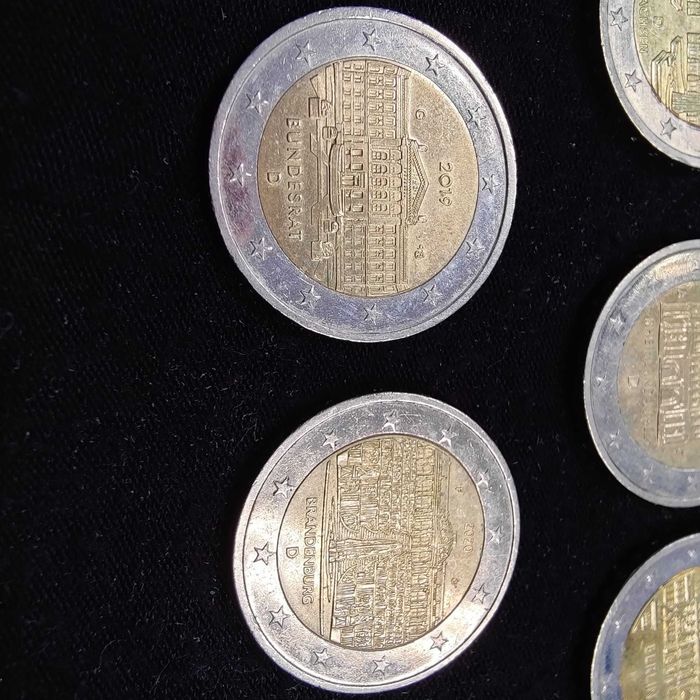 Lote de 7 Moedas  Comemorativas de 2€ Alemanha