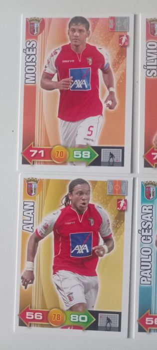6 cartas Adrenalyn 2010-11 Braga
