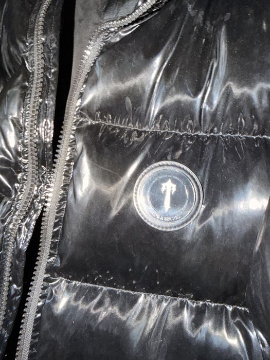 Czarna, błyszcząca kurtka puchowa Trapstar – unisex
