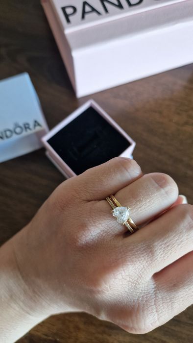 Anel Duplo Pandora (Revestimento a ouro 14K)