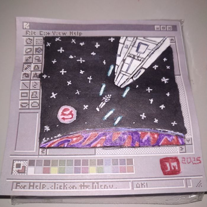 Desenho Star Wars original unico pintado á mão