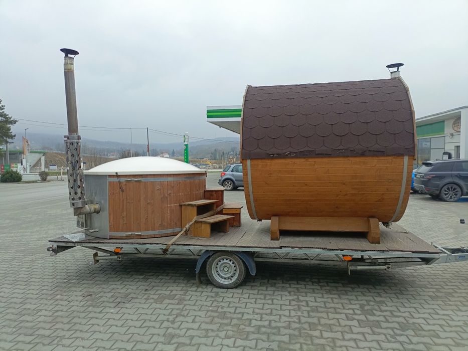 Wynajem mobilnej bali jacuzzi i sauny