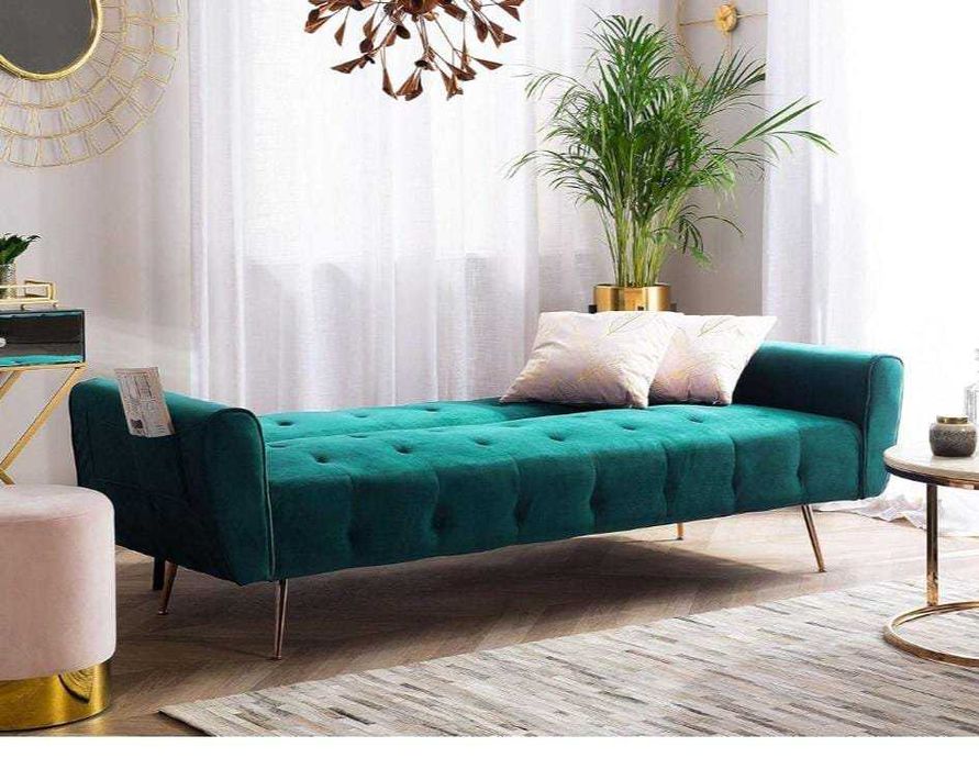 Só 233€  Sofa cama verde Novo Envio gratis