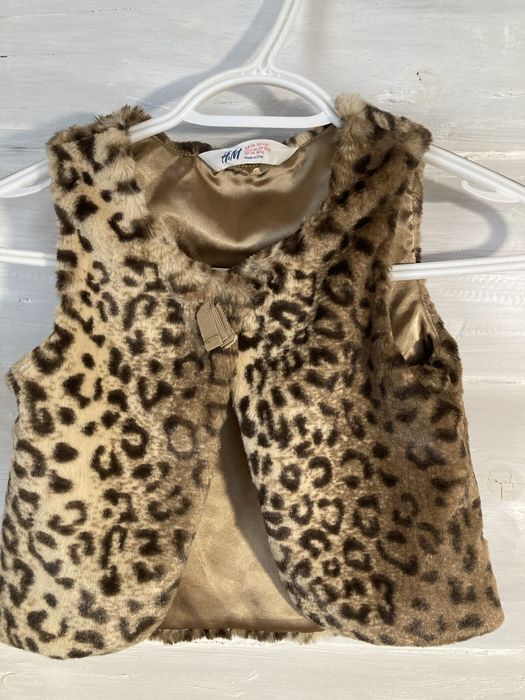 Жилетка, леопародовый принт, размер 116