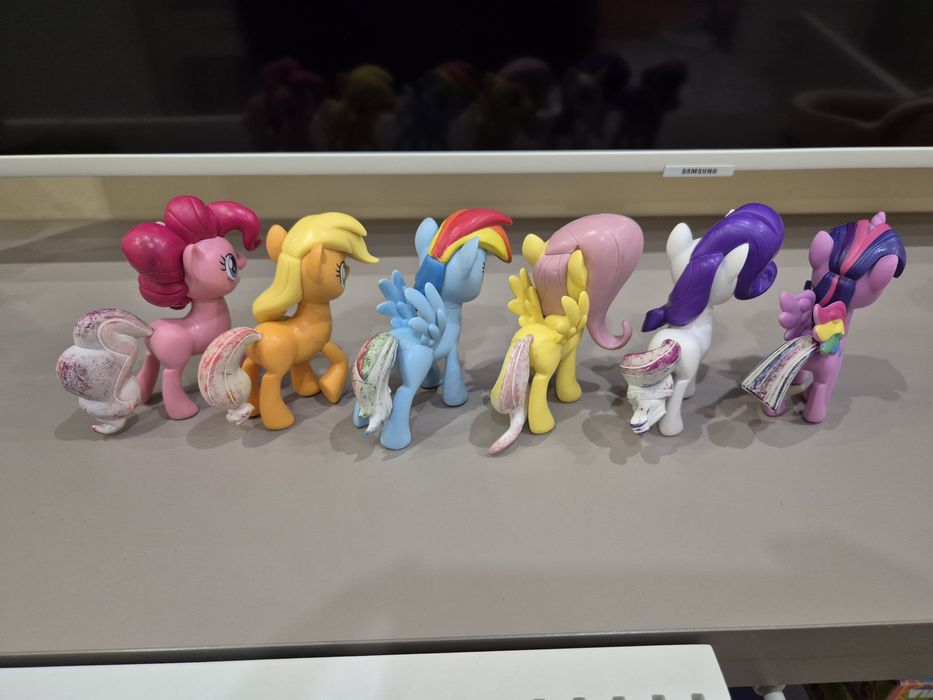 Май Литл Пони 6 шт,хвост меняет цвет от воды.