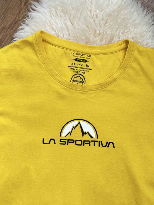 Koszulka damska La Sportiva Footstep Tee w kolorze żułtym r. S bardzo dobry stan