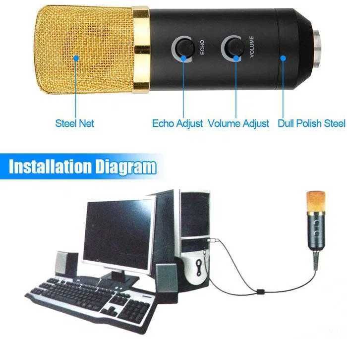 Студійний конденсаторний мікрофон BM 100FX. Студийный микрофон. Якість