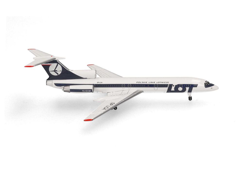 Herpa 538121 LOT Polish Airlines Tupolev TU-154M 1:500