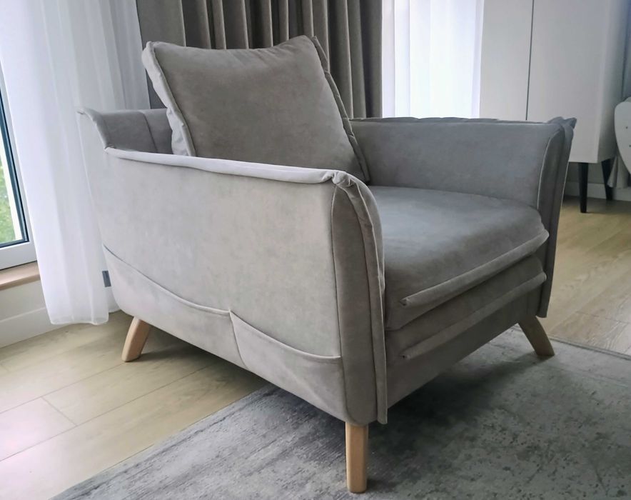 Komplet wypoczynkowy Sofa + Fotel + Puf, Easy Clean, Miuform
