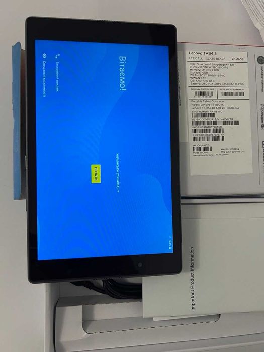 Продаю планшет LENOVO TAB4 8 LTE
