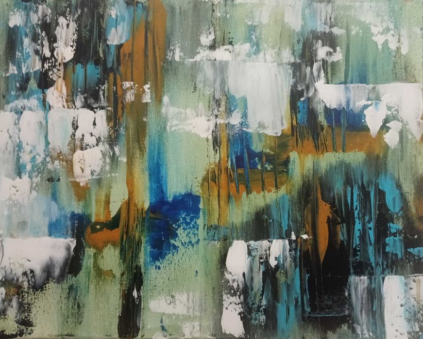 Obraz abstrakcyjny abstrakcja 40x50 akryl płótno dekoracja