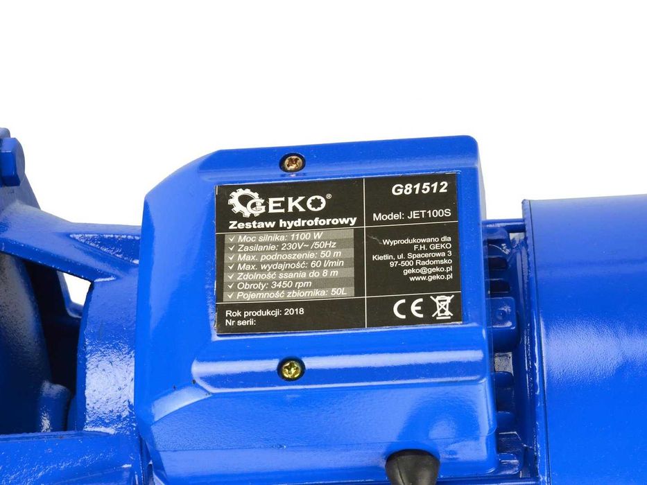 HYDROFOR JET 1100W zbiornik 24L 50L pompa SAMOZASYSAJĄCA do wody