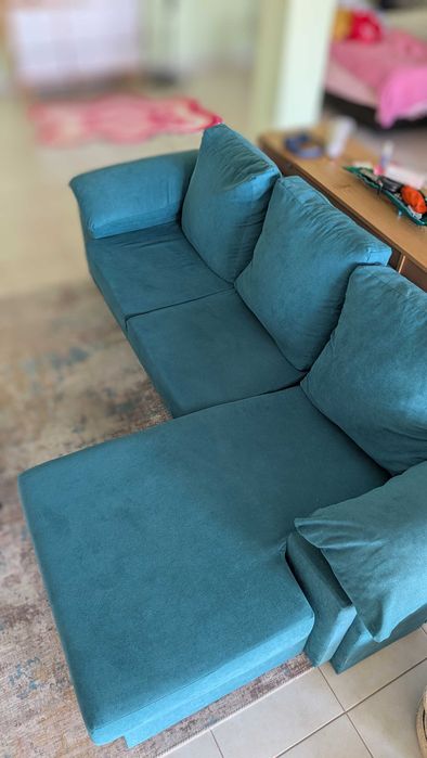 Sofá 3 lugares com chaise longue