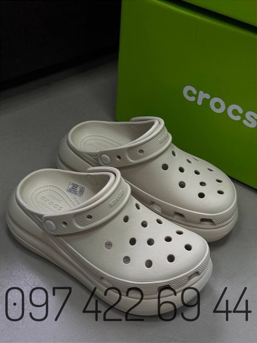 Жіночі Крокси Crocs На Платформі Crocs Crocs Classic Crush Bone Crocs