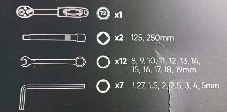 MALA DE FERRAMENTAS DE 216 PCS C/ CHAVES HEXAGONAIS