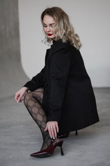 Шикарні бордові лаковані туфлі