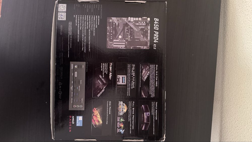 Motherboard ASRock B450 Pro4 R2.0 Socket AM4 Nova na Caixa