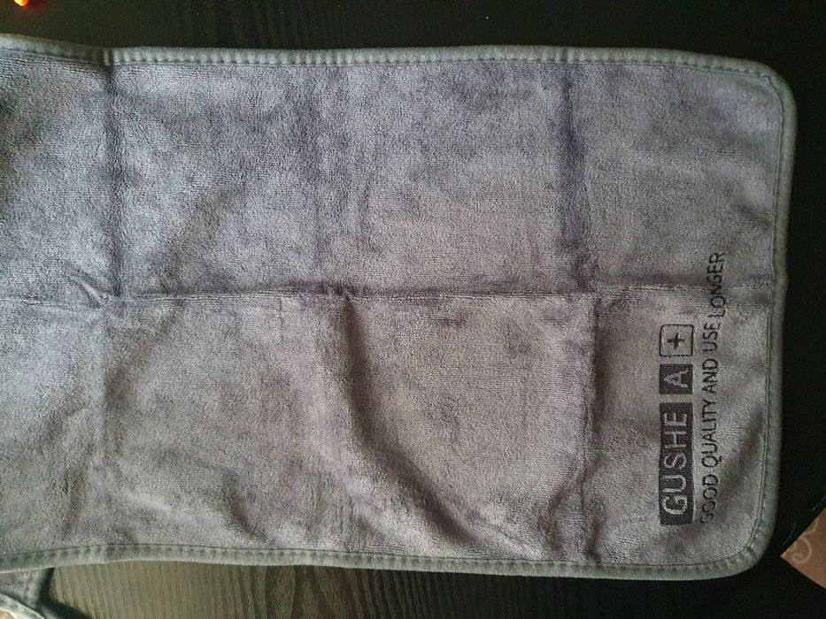 Микрофибра для авто двухстороння тёмно-серая 30*30с