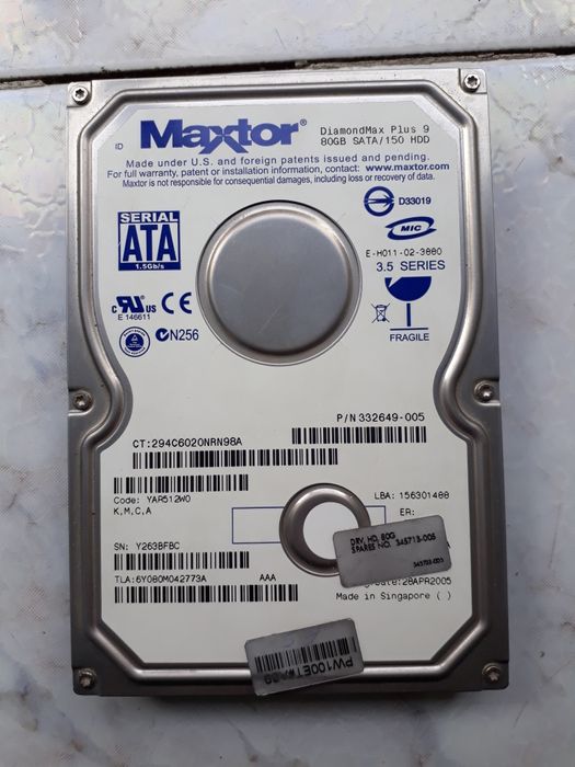 Discos rígido 80G Sata 3.5