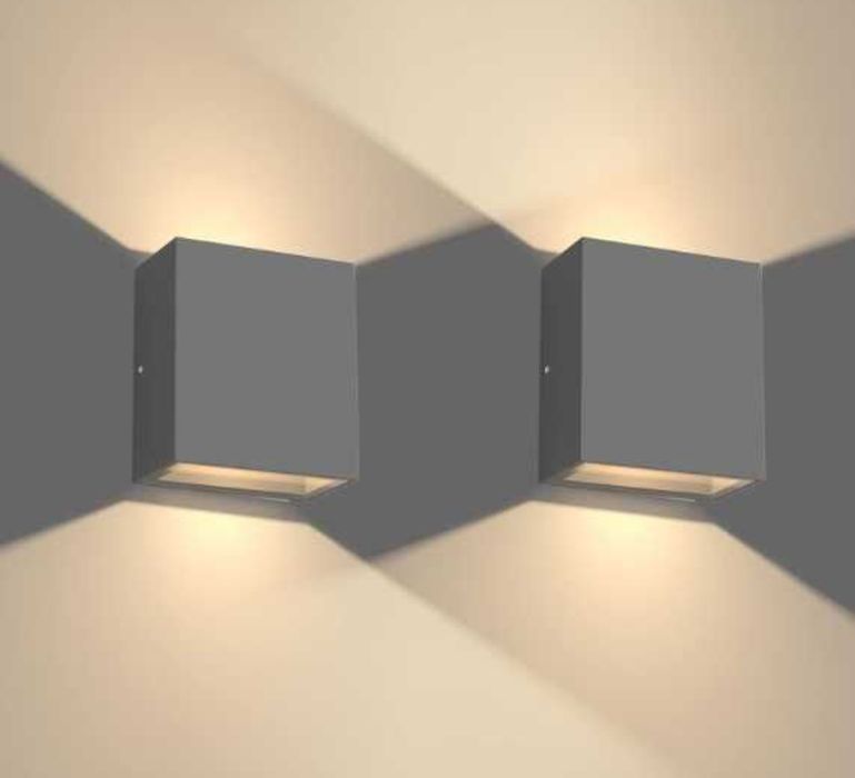 Klighten 2 szt lamp ściennych LED wewnątrz na zewnątrz 7W wodoodporne