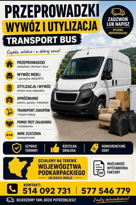 Usługi Transportowe | Przeprowadzki | Wywóz | Utylizacja | Transport |