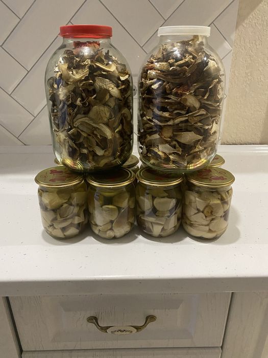 Гриби мариновані і сухі