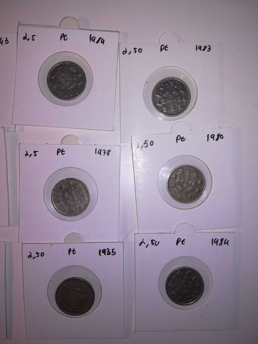 Moedas 2,5 escudos Portugal