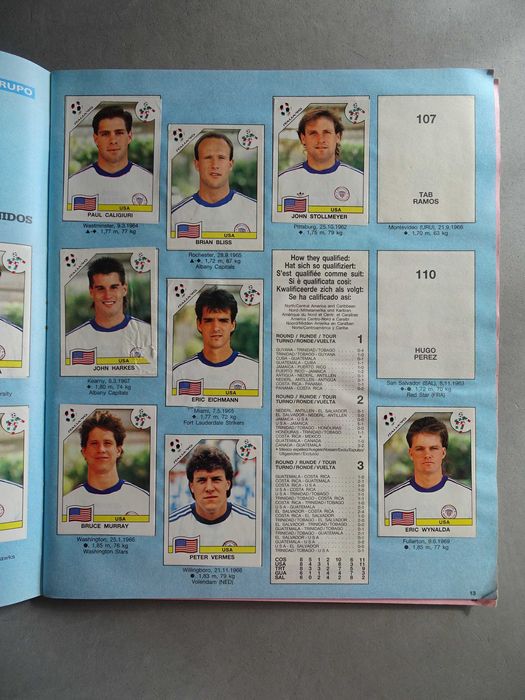 Caderneta de cromos Itália 90 Panini - com 365 cromos