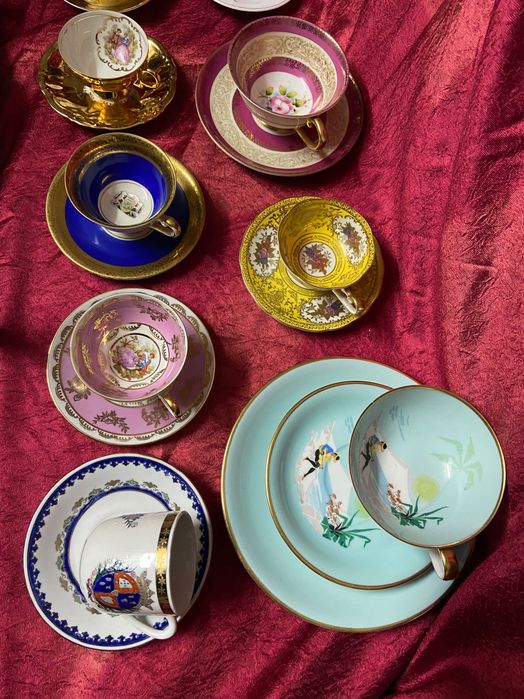Chávenas e Caixas Porcelana Portuguesa Coimbra Aveiro Alemanha Bavária