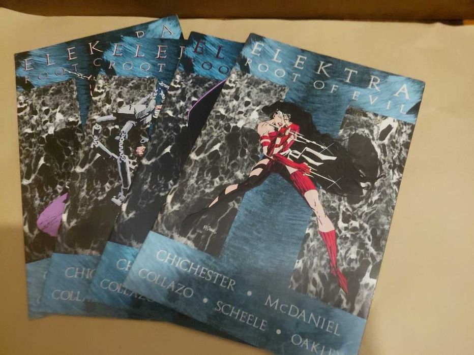 Elektra: Root of Evil (1995) #1 a #4 – Capas Texturizadas
