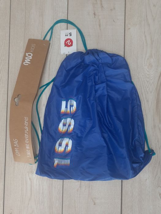 Новий рюкзак-мішок для взуття та форми MO Kids (Gym Bag) синій