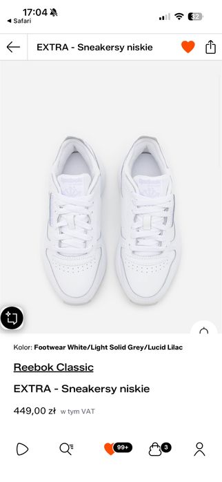 Buty sportowe Reebok Classic Extra  r. 41