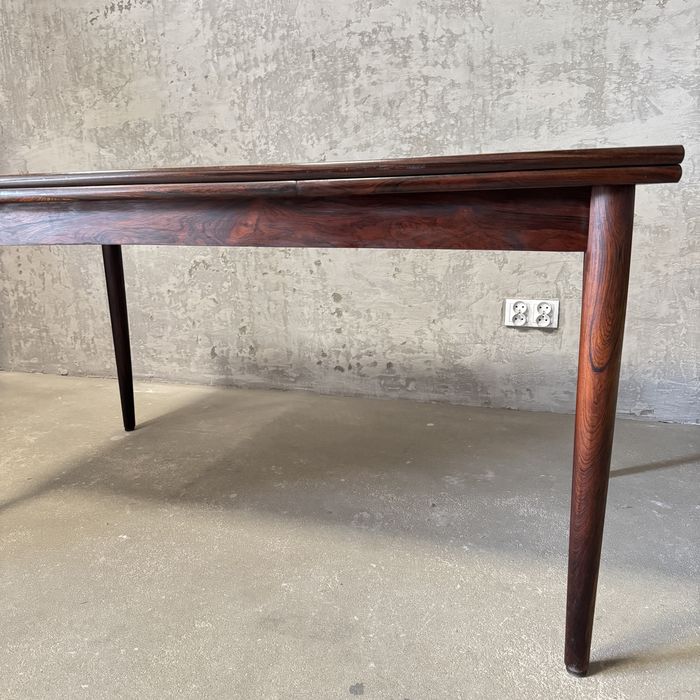 Komplet duński stół palisander i 4 krzesła, proj. Erik Buch, lata 50.