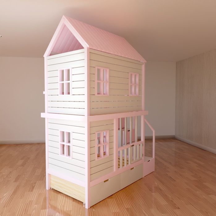 Domek łóżeczko łóżko  piętrowe drewniane dla dzieci RATY