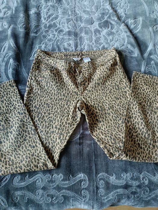 Spodnie brązowe w panterkę 29-30/32
