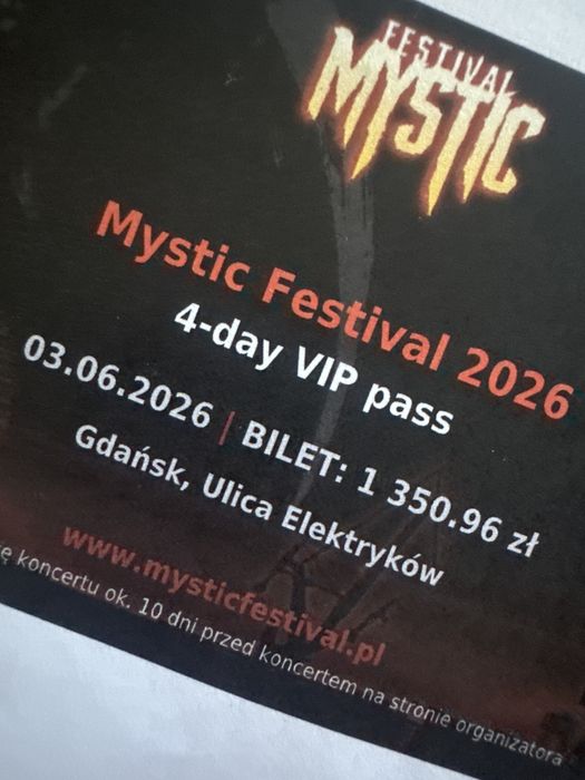 Mystic Festival 2026 4-day VIP pass
