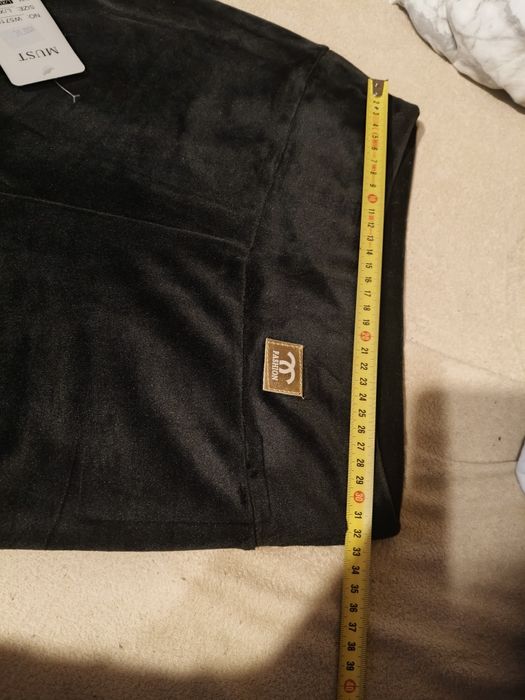 Leginsy czarne welurowe