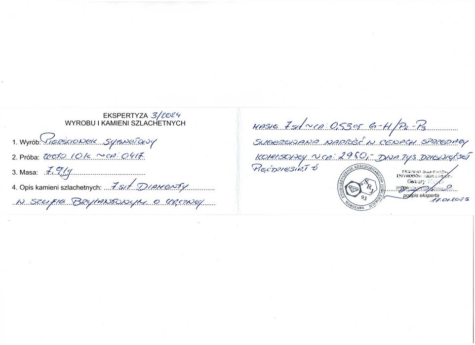 sygnet złoto diamenty brylanty 0,53 ct 7,91 g certyfikat
