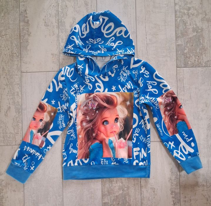 Zestaw mini paka ubrań spodnie bluza r. 128