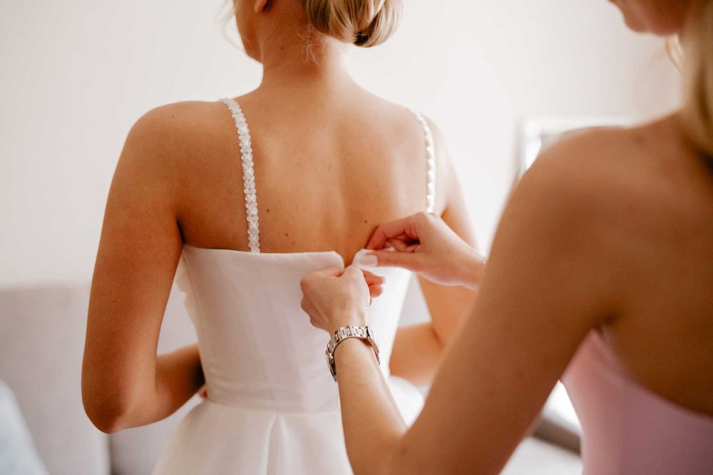 Suknia ślubna gładka